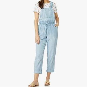 WallFlower Women's Juniors InstaChill Linen Overalls